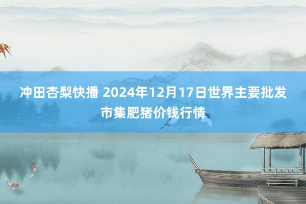 冲田杏梨快播 2024年12月17日世界主要批发市集肥猪价钱行情