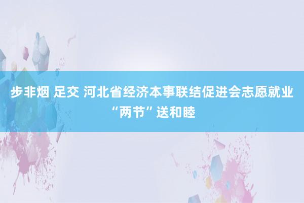 步非烟 足交 河北省经济本事联结促进会志愿就业“两节”送和睦