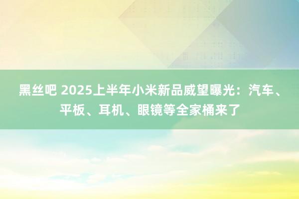 黑丝吧 2025上半年小米新品威望曝光：汽车、平板、耳机、眼镜等全家桶来了